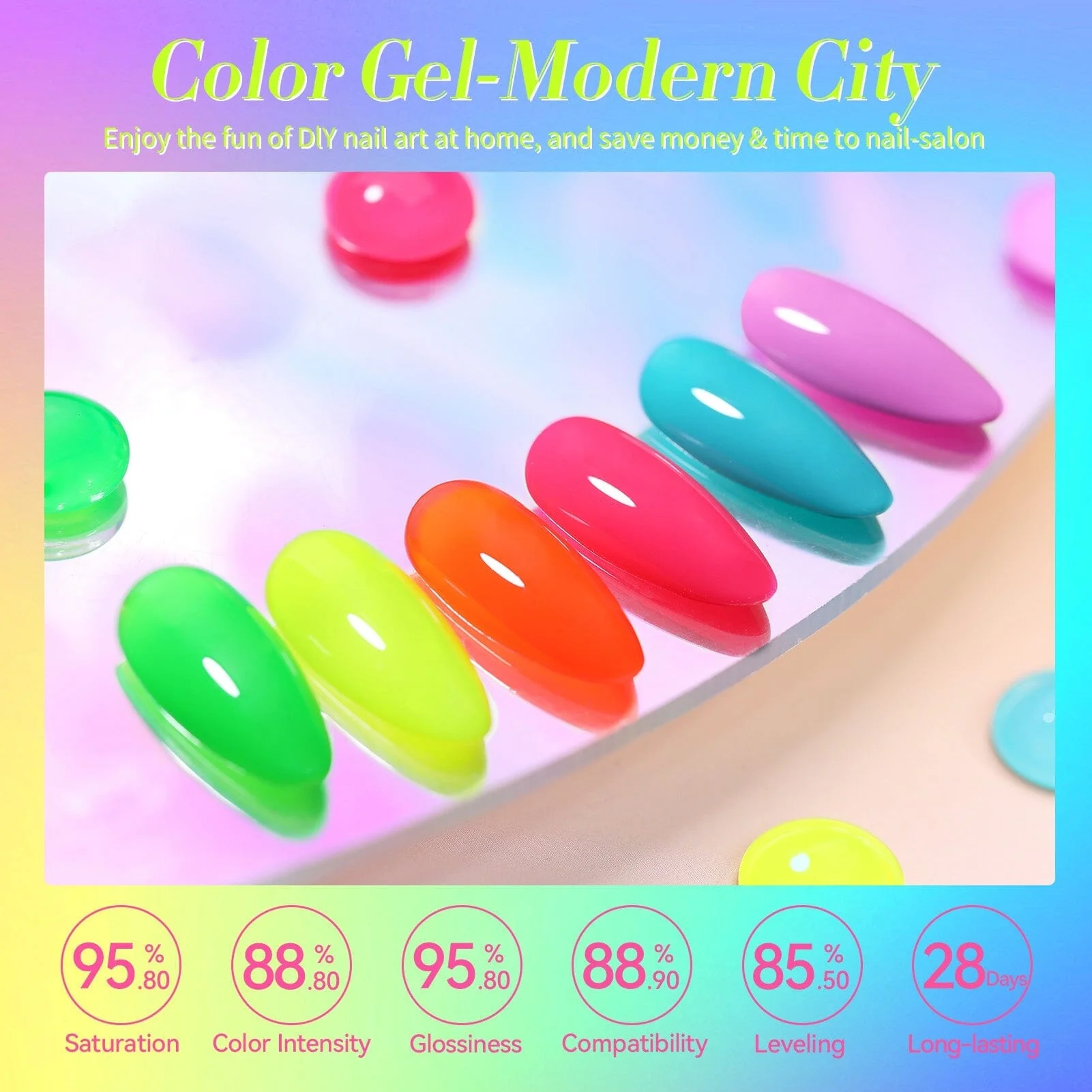 6 Colors Gel Polish S32 Modern City 7ml - Image 5