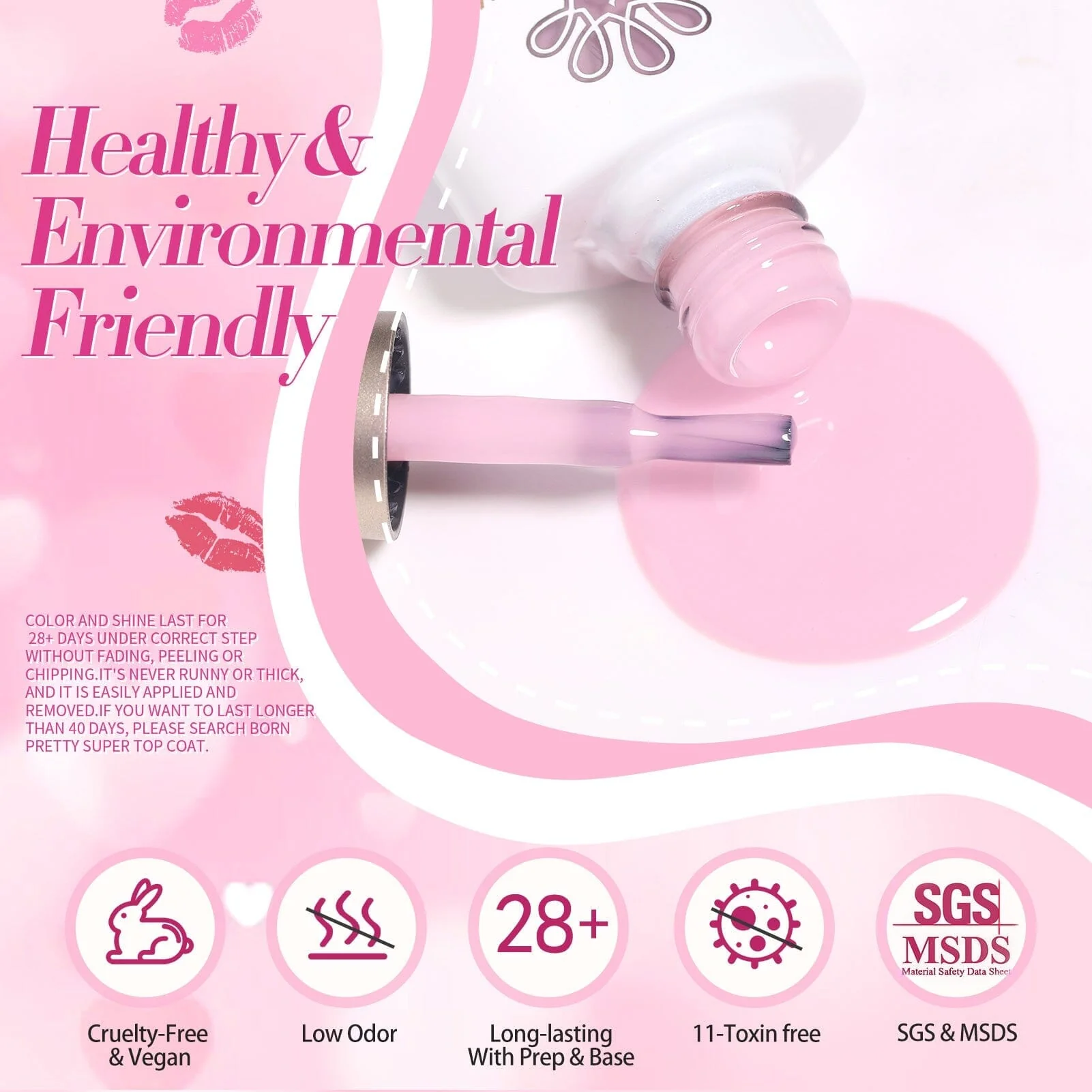 6 Colors Gel Polish S34 Cream Kiss 7ml - Image 8