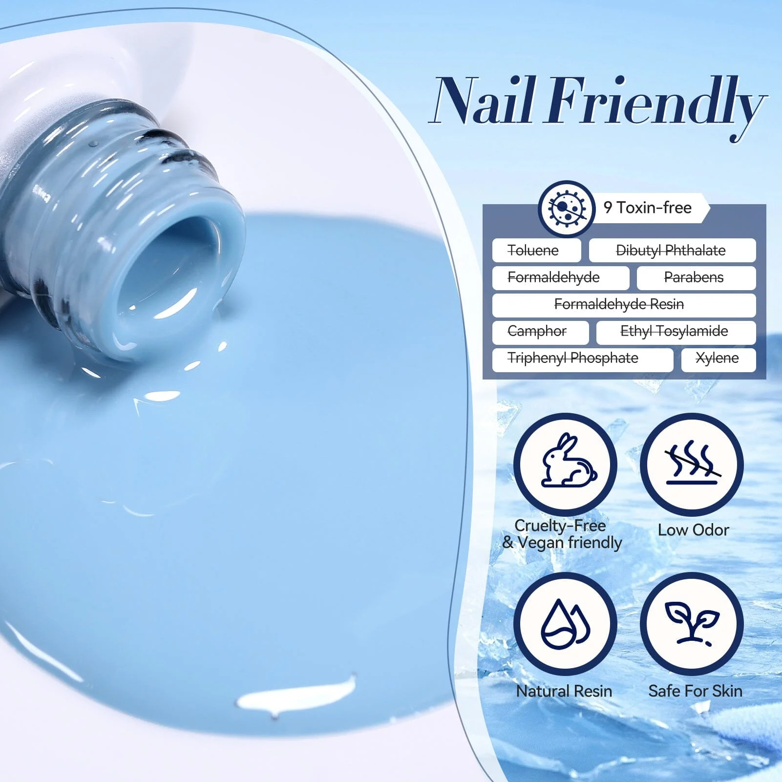 6 Colors Gel Polish S36 Blue Cosmic 7ml - Image 6