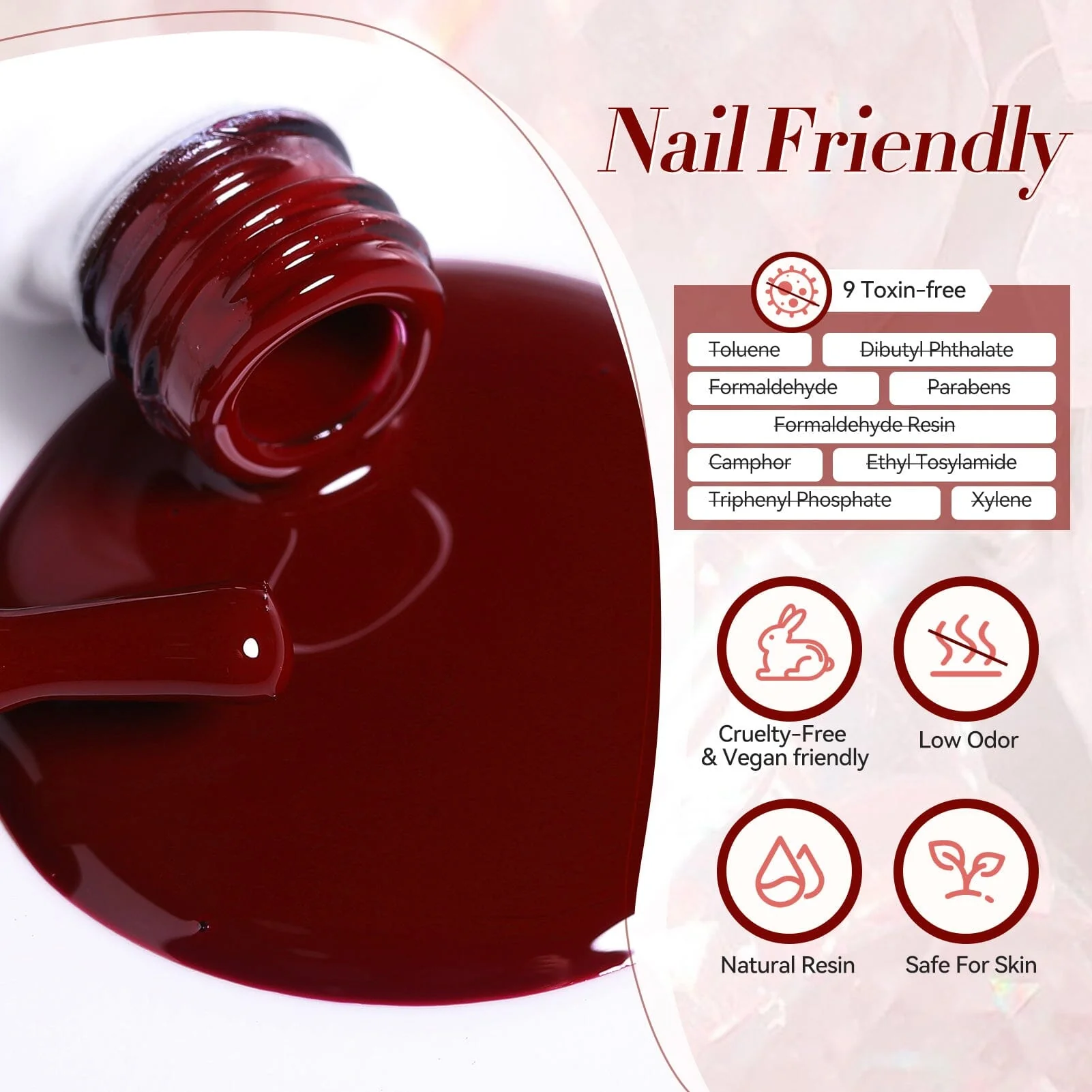 6 Colors Gel Polish Set S19 Berry Wine 7ml - Image 6