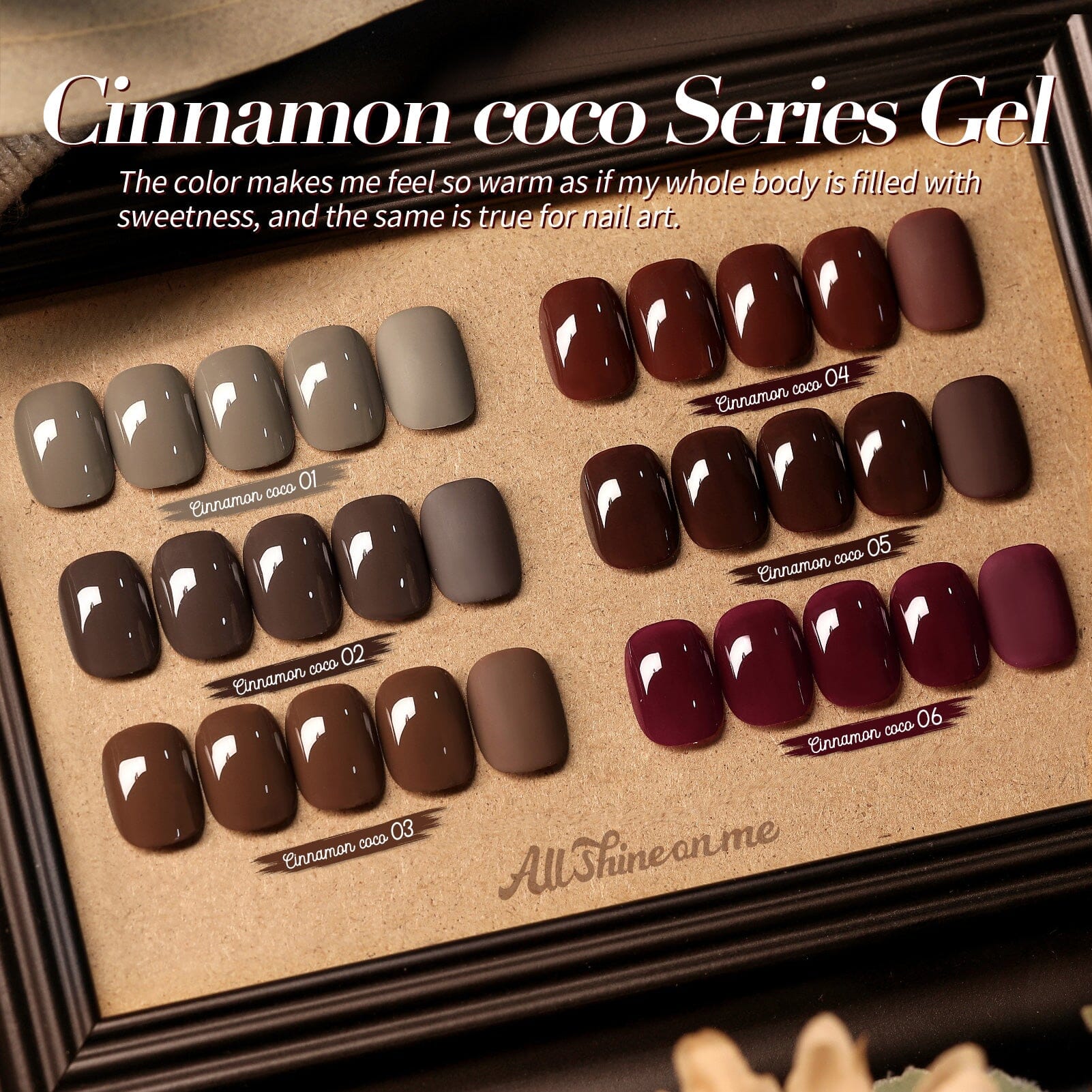 6 Colors Gel Polish Set S22 Cinnamon Coco 7ml - Image 6