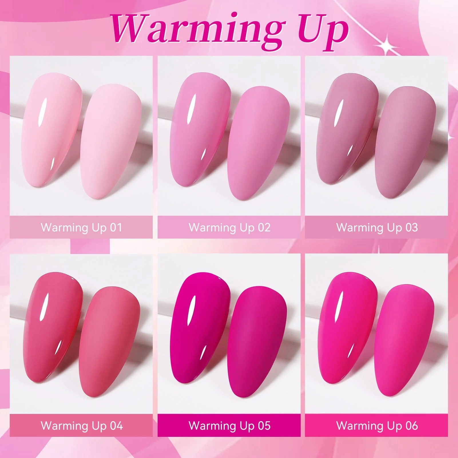 6 Colors Gel Set S46 Warming Up 7ml - Image 6
