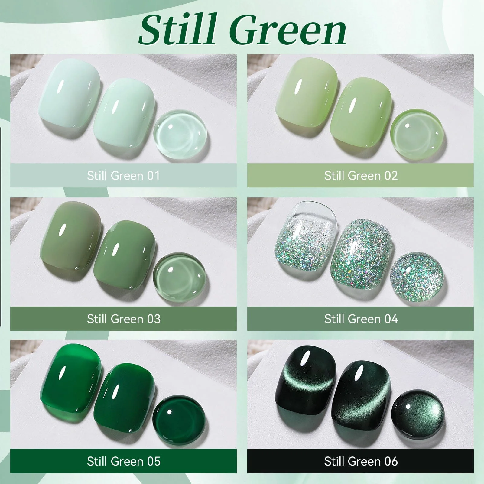 6 Colors Gel Set S59 Still Green 7ml - Image 6