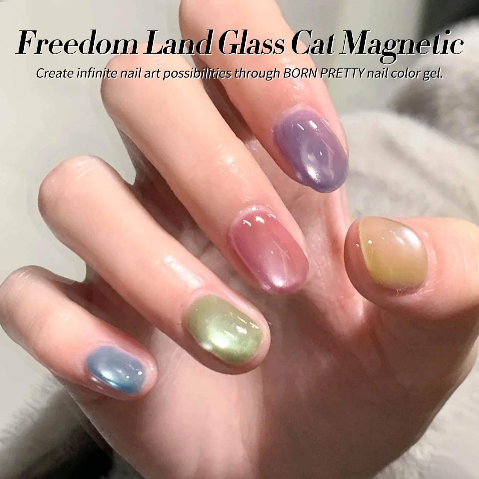 6 Colors Glass Cat Magnetic Gel M06 Freedom Land 7ml - Image 2