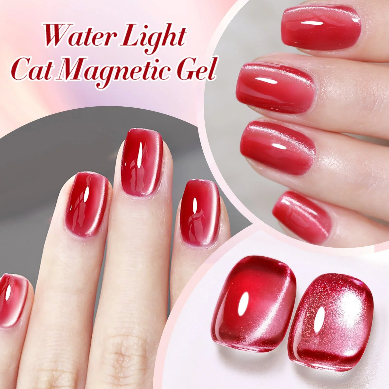6 Colors Glass Cat Magnetic Gel M16 Honey Peach 7ml - Image 5