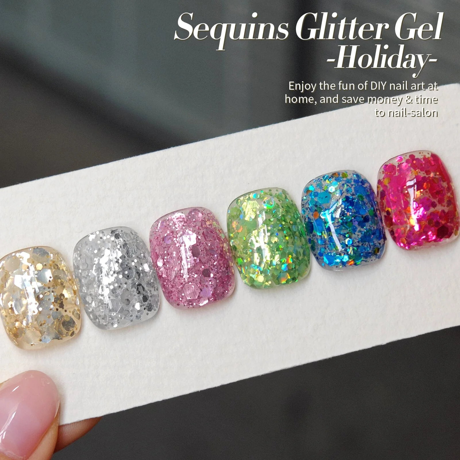 6 Colors Glitter Gel S13 Holiday 7ml - Image 7