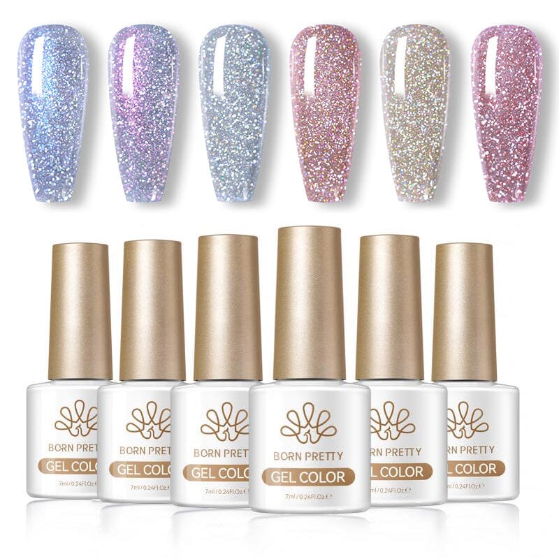 6 Colors Glitter Reflective Gel T05 Cloud 7ml