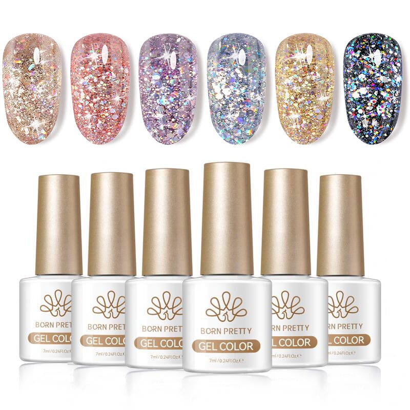 6 Colors Glitter Reflective Gel T07 Dream Star 7ml