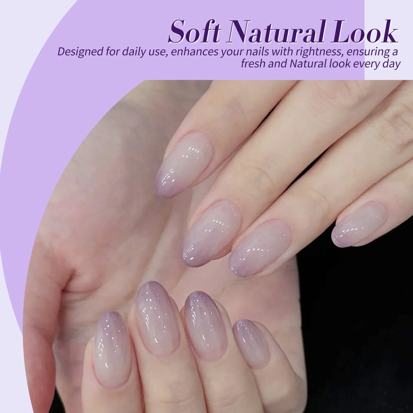 6 Colors Jelly Gel J04 Lilac Whispers 7ml - Image 5