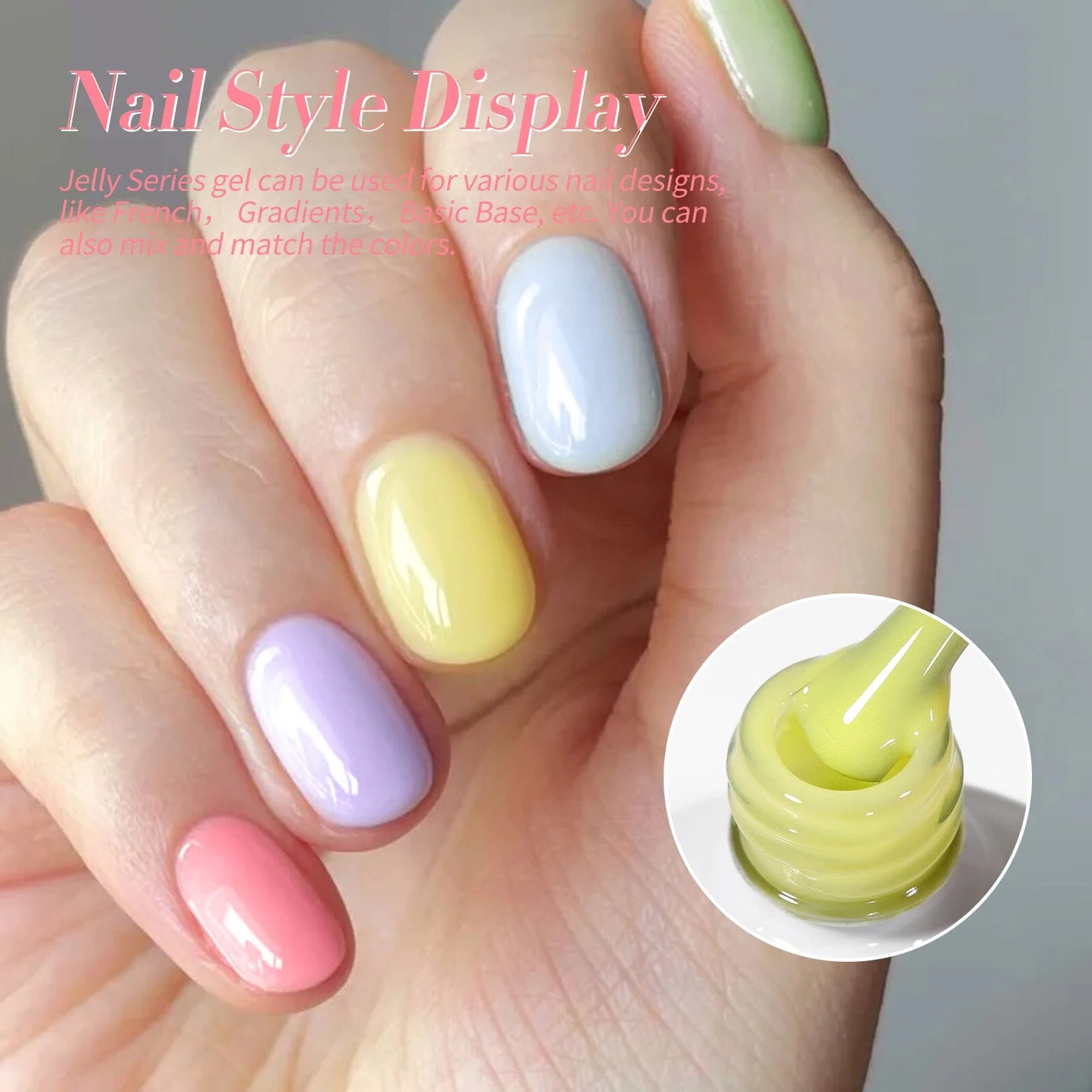 6 Colors Jelly Gel J05 Candy Glass 7ml - Image 3
