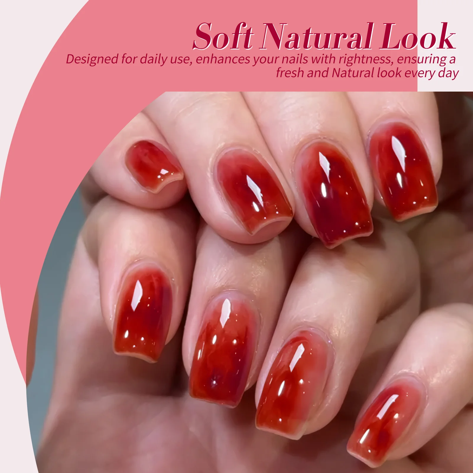 6 Colors Jelly Gel J09 Scarlet Muse 7ml - Image 3