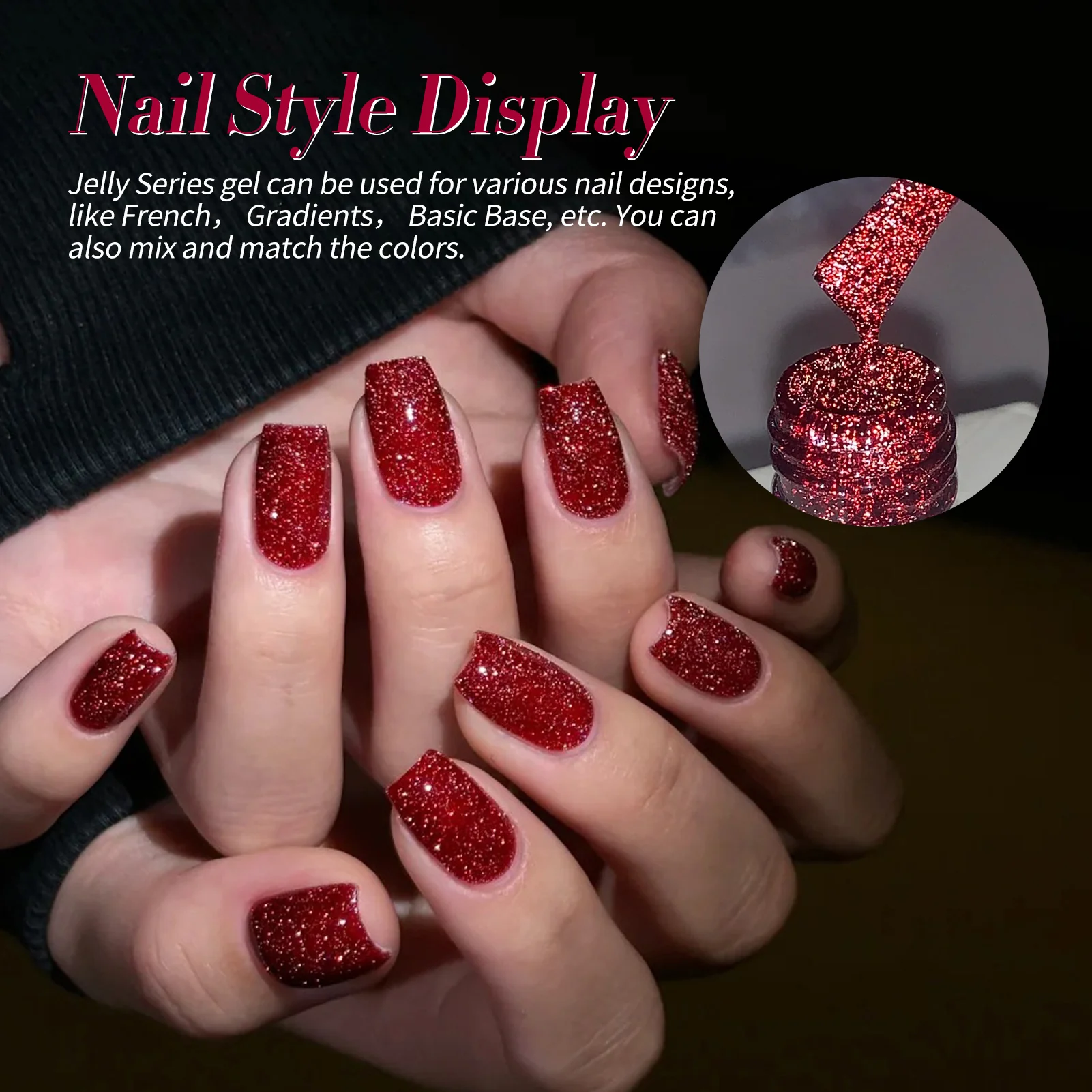 6 Colors Jelly Gel J09 Scarlet Muse 7ml - Image 6
