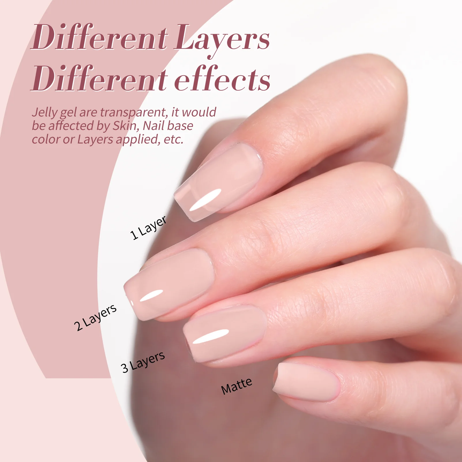 6 Colors Jelly Gel J13 Blush Jelly 7ml - Image 2