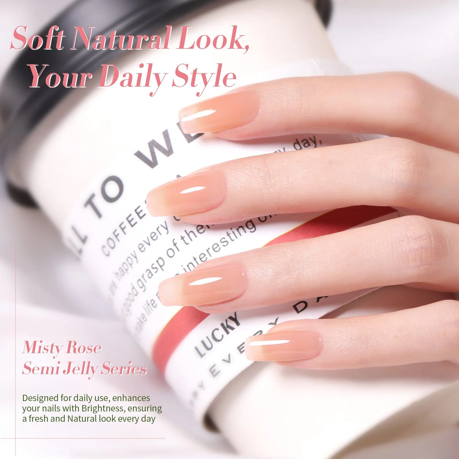 6 Colors Jelly Gel J16 Misty Rose 7ml - Image 3