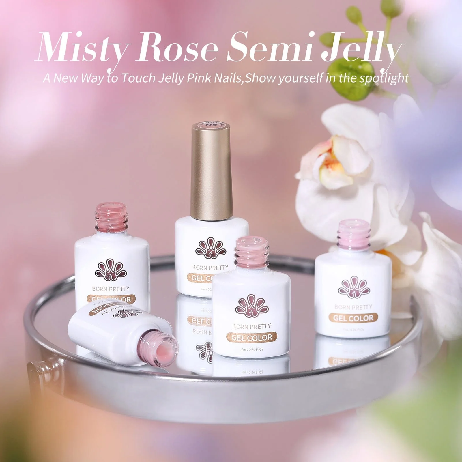 6 Colors Jelly Gel J16 Misty Rose 7ml - Image 9