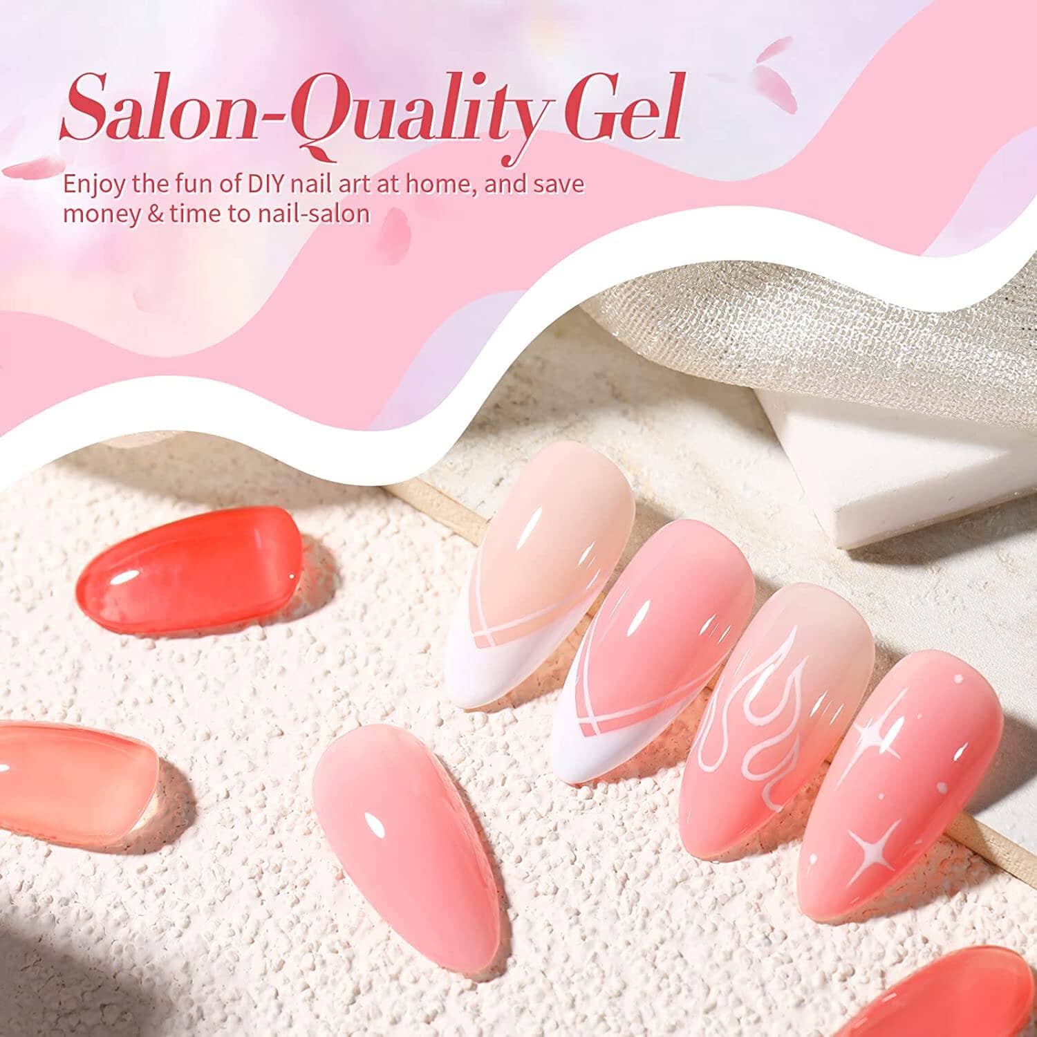 6 Colors Jelly Gel J18 Jelly Rose 7ml - Image 4