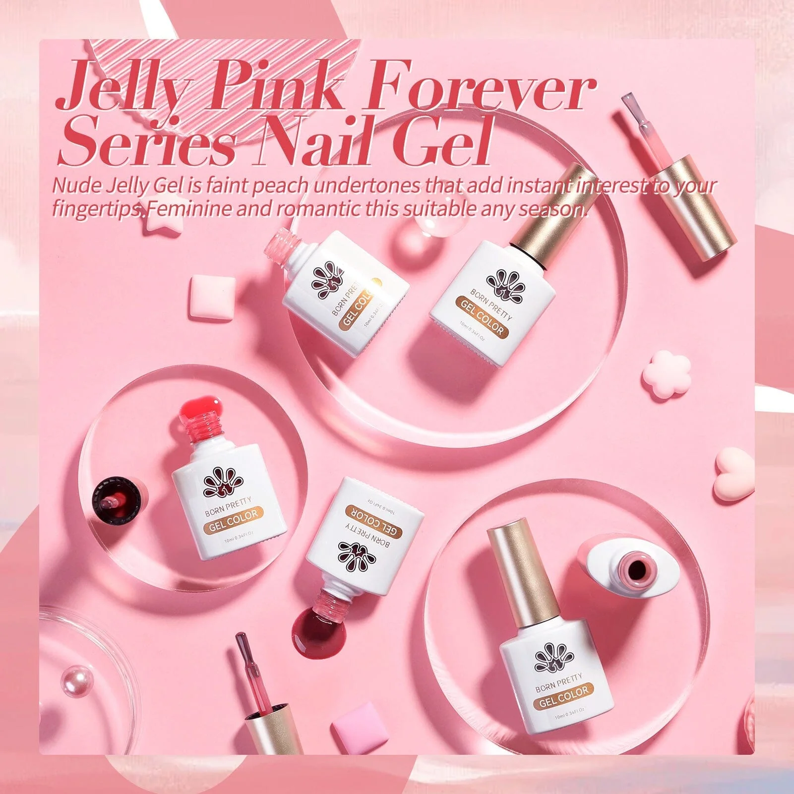 6 Colors Jelly Gel J20 Pink Forever 7ml - Image 9