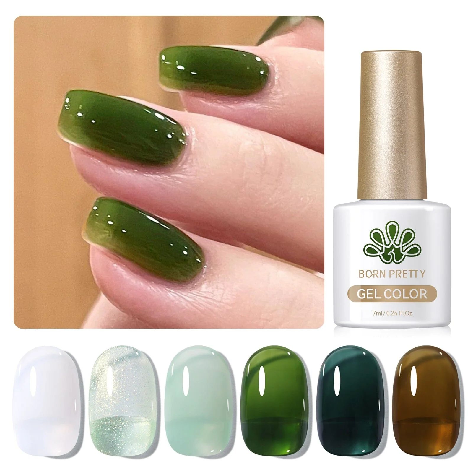 6 Colors Jelly Gel J22 Moss Wave 7ml - Image 10