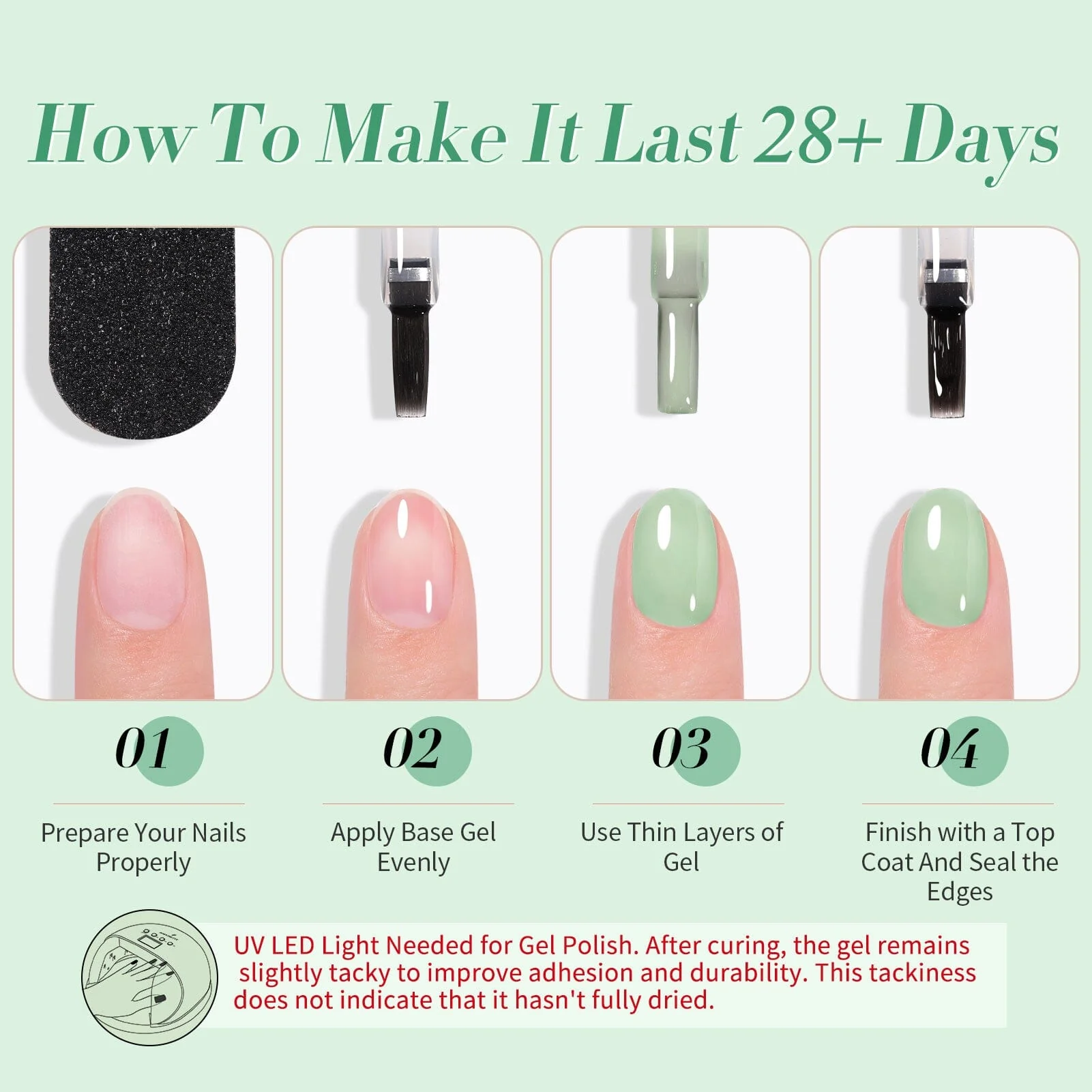 6 Colors Jelly Gel J28 Jade Breeze 7ml - Image 9