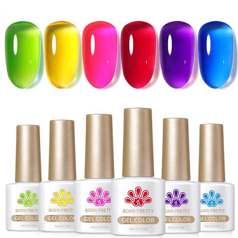 6 Colors Jelly Gel J29 Neon Garden 7ml - Image 12