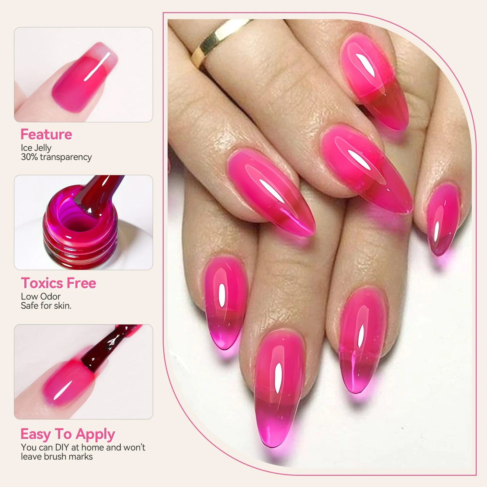 6 Colors Jelly Gel J29 Neon Garden 7ml - Image 5