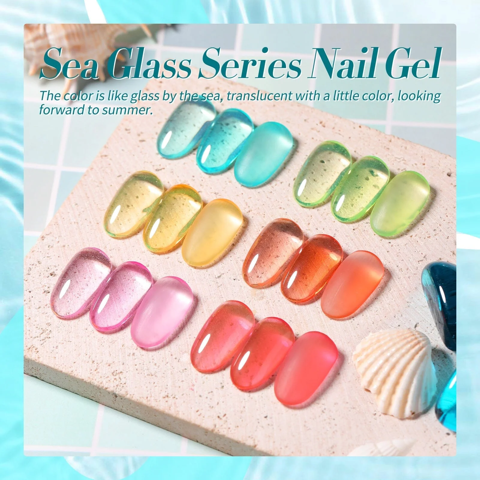6 Colors Jelly Gel J30 Sea Glass 7ml - Image 11