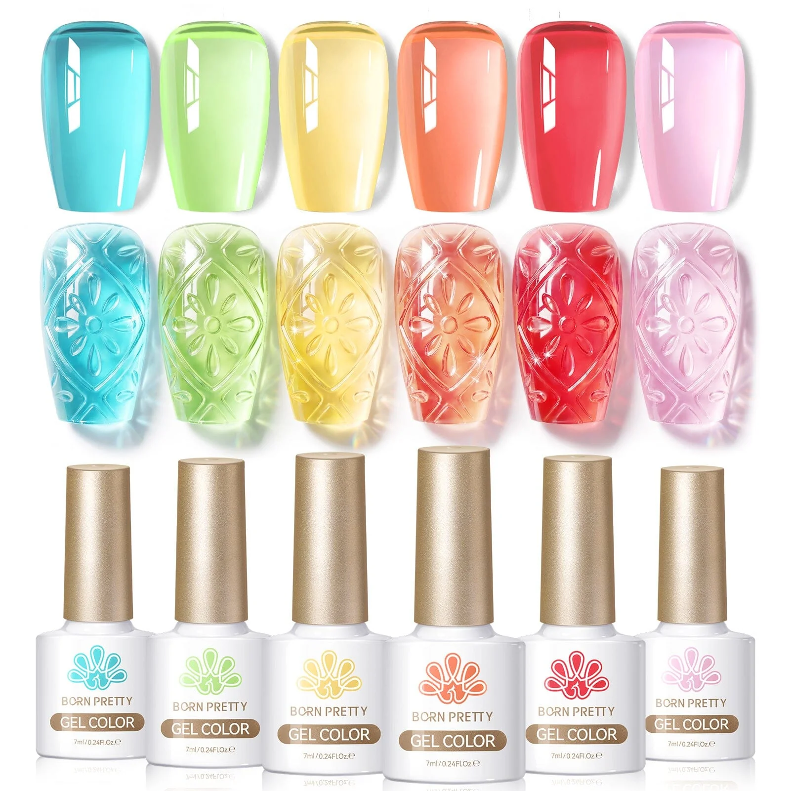 6 Colors Jelly Gel J30 Sea Glass 7ml - Image 6