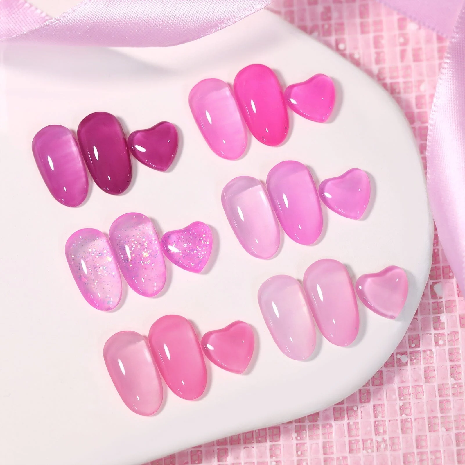 6 Colors Jelly Gel J31 Pink Muse 7ml - Image 2