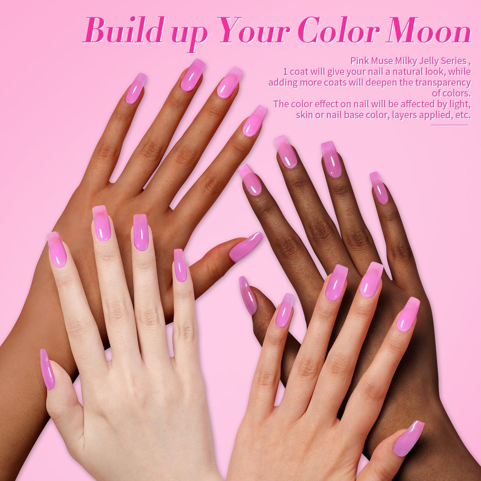 6 Colors Jelly Gel J31 Pink Muse 7ml - Image 5