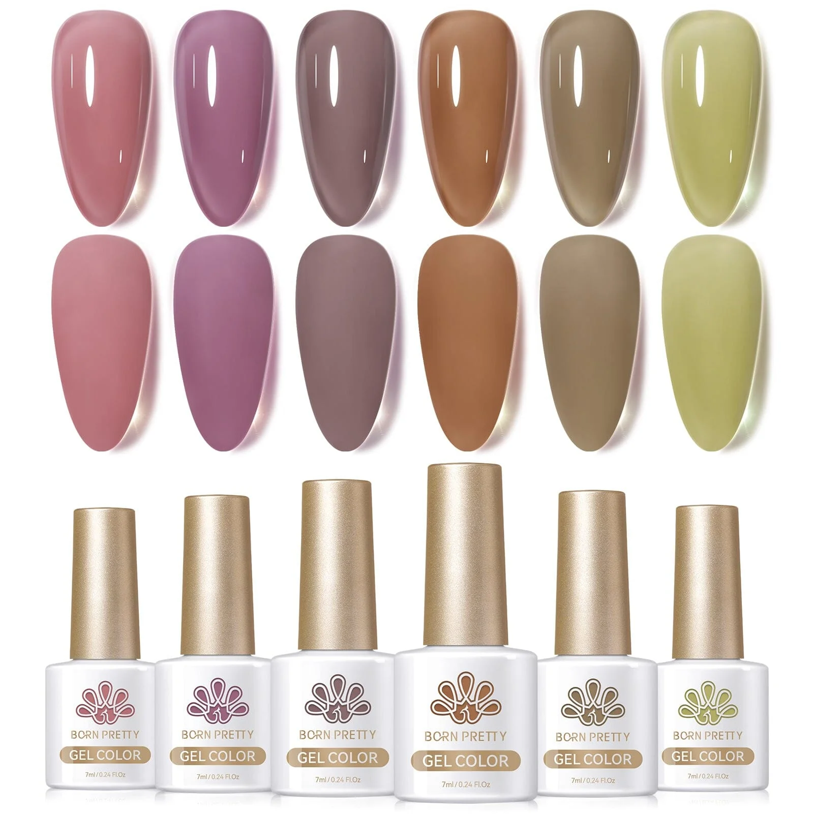 6 Colors Jelly Gel J39 Smoky Rose 7ml
