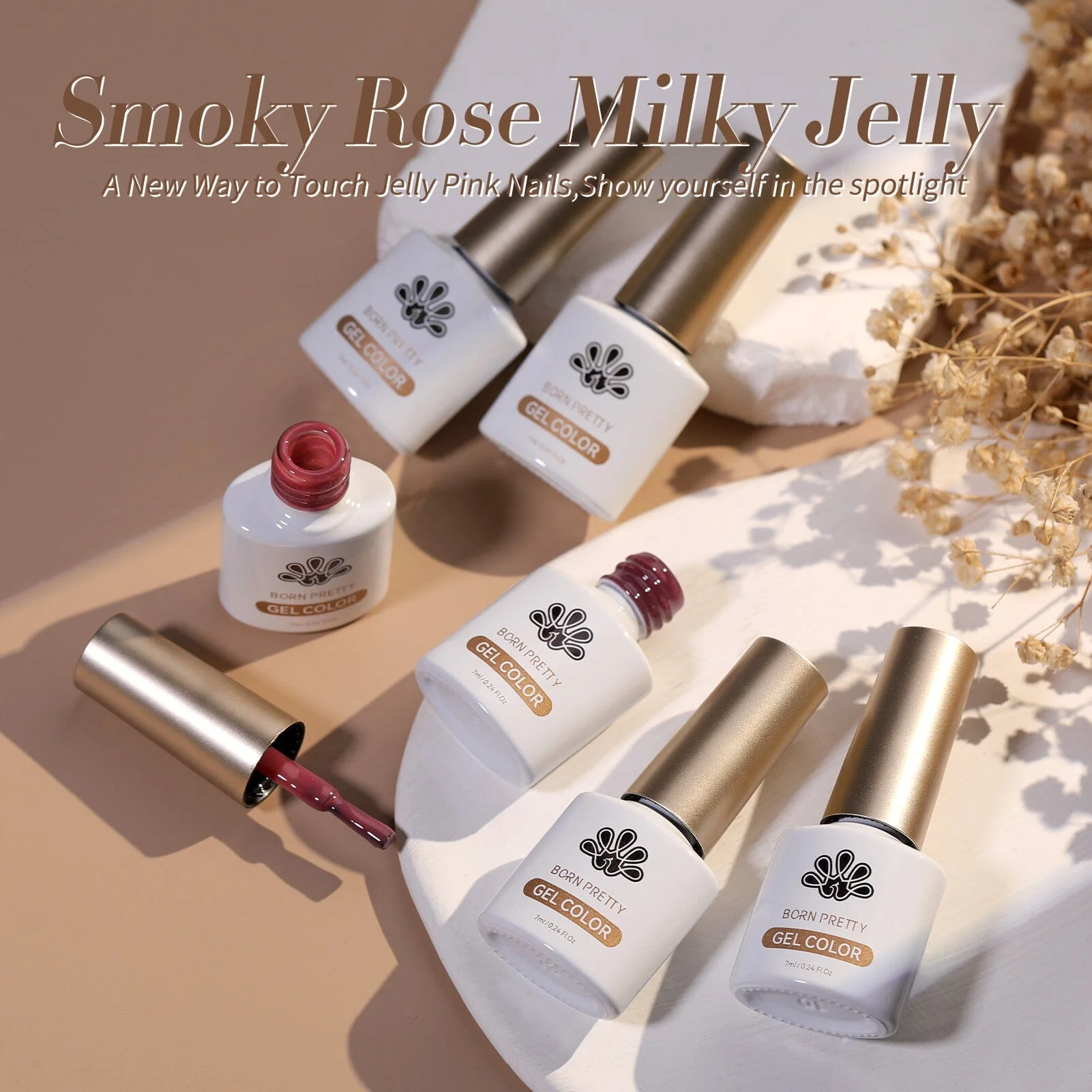 6 Colors Jelly Gel J39 Smoky Rose 7ml - Image 10