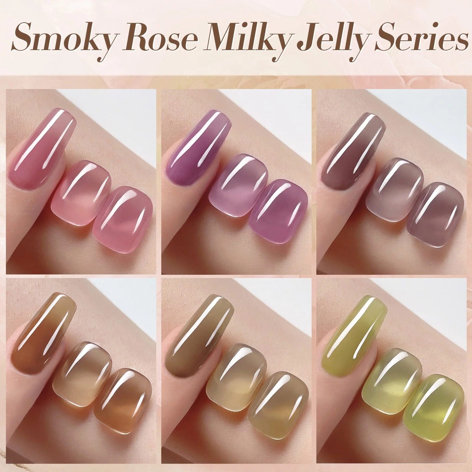 6 Colors Jelly Gel J39 Smoky Rose 7ml - Image 8