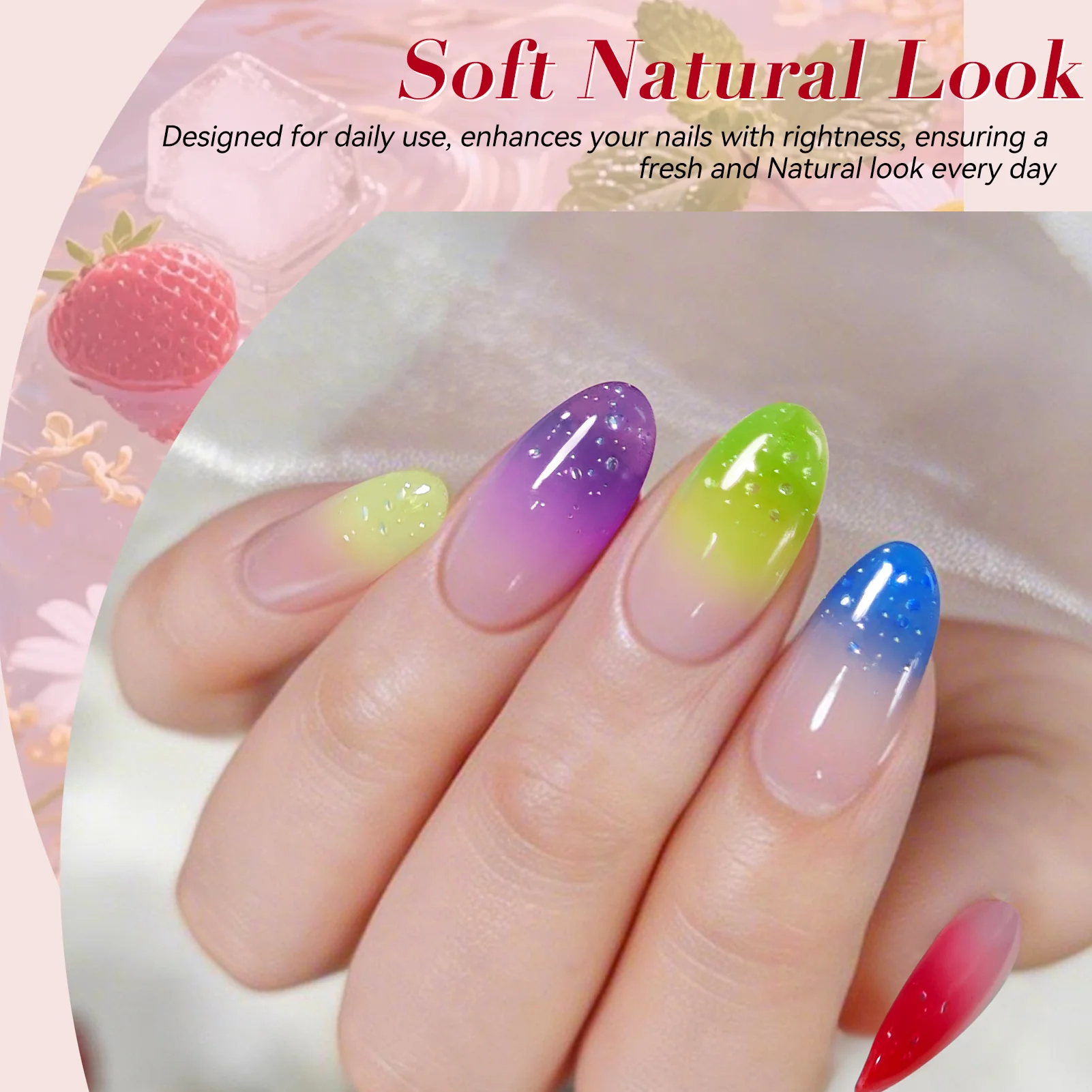 6 Colors Jelly Gel J58 Bubble Fruit 7ml - Image 2