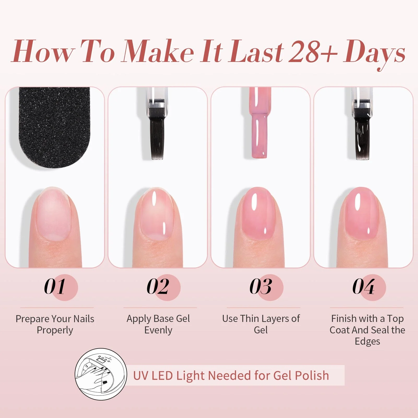 6 Colors Jelly Gel Polish Set J35 Pink-Veil 7ml - Image 9
