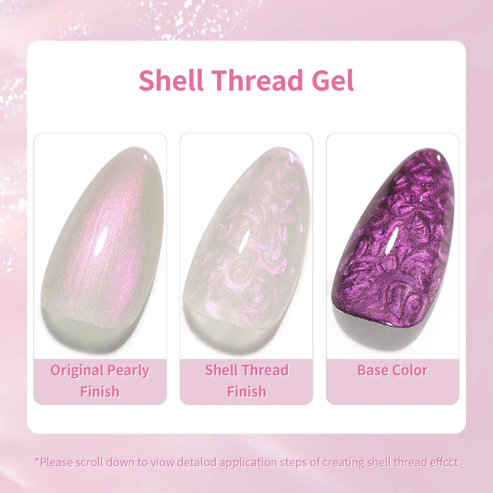 6 Colors Pearl Thread Swirl Gel T02 Nebulas 7ml - Image 7