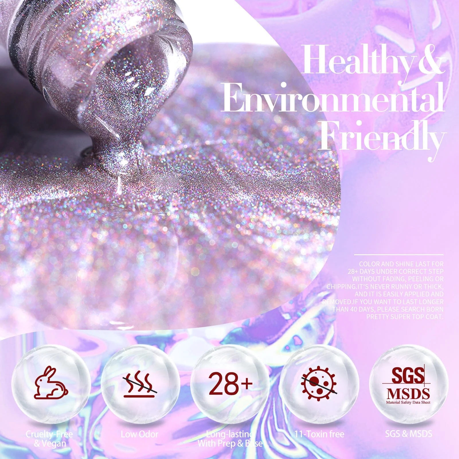 6 Colors Rainbow Glass Cat Magnetic Gel M10 Colorful Laser 7ml - Image 10
