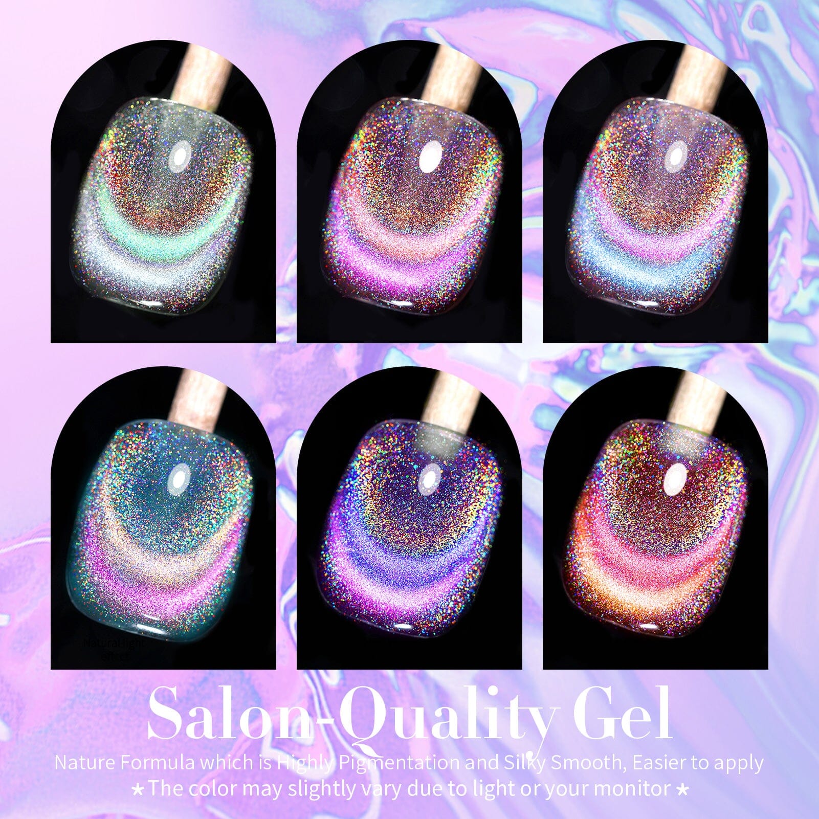 6 Colors Rainbow Glass Cat Magnetic Gel M10 Colorful Laser 7ml - Image 8