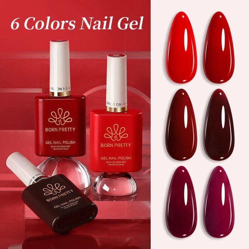 Red Collection Color Nail Gel 15ml - Image 6