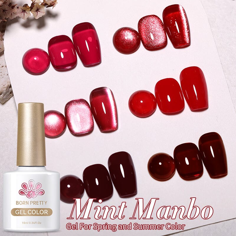 6 Colors Red Gel Polish Set 02 10ml - Image 4