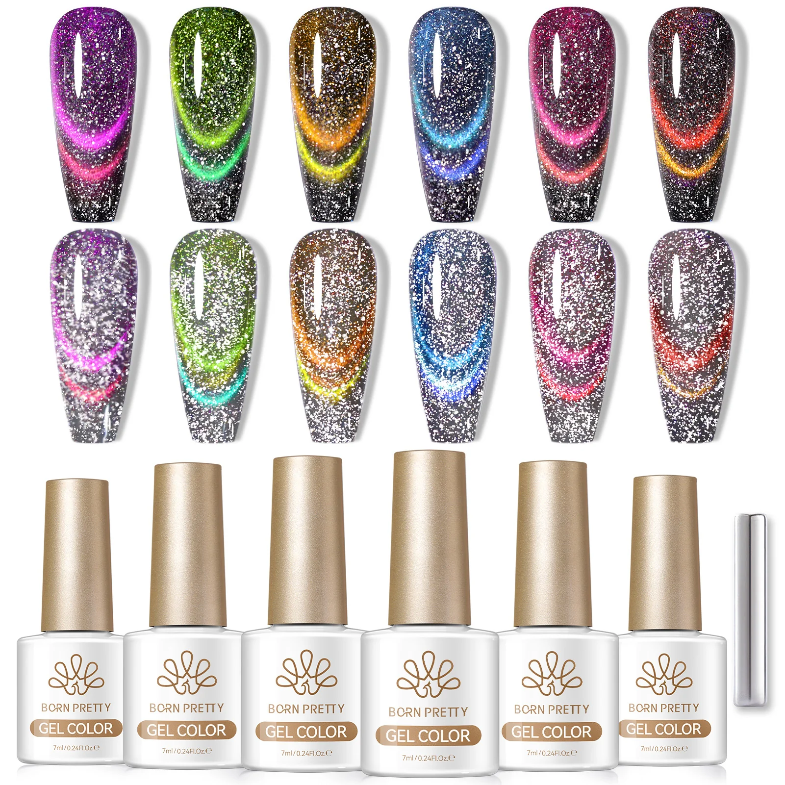 6 Colors Reflective Cat Magnetic Gel M64 Light Years Away 7ml
