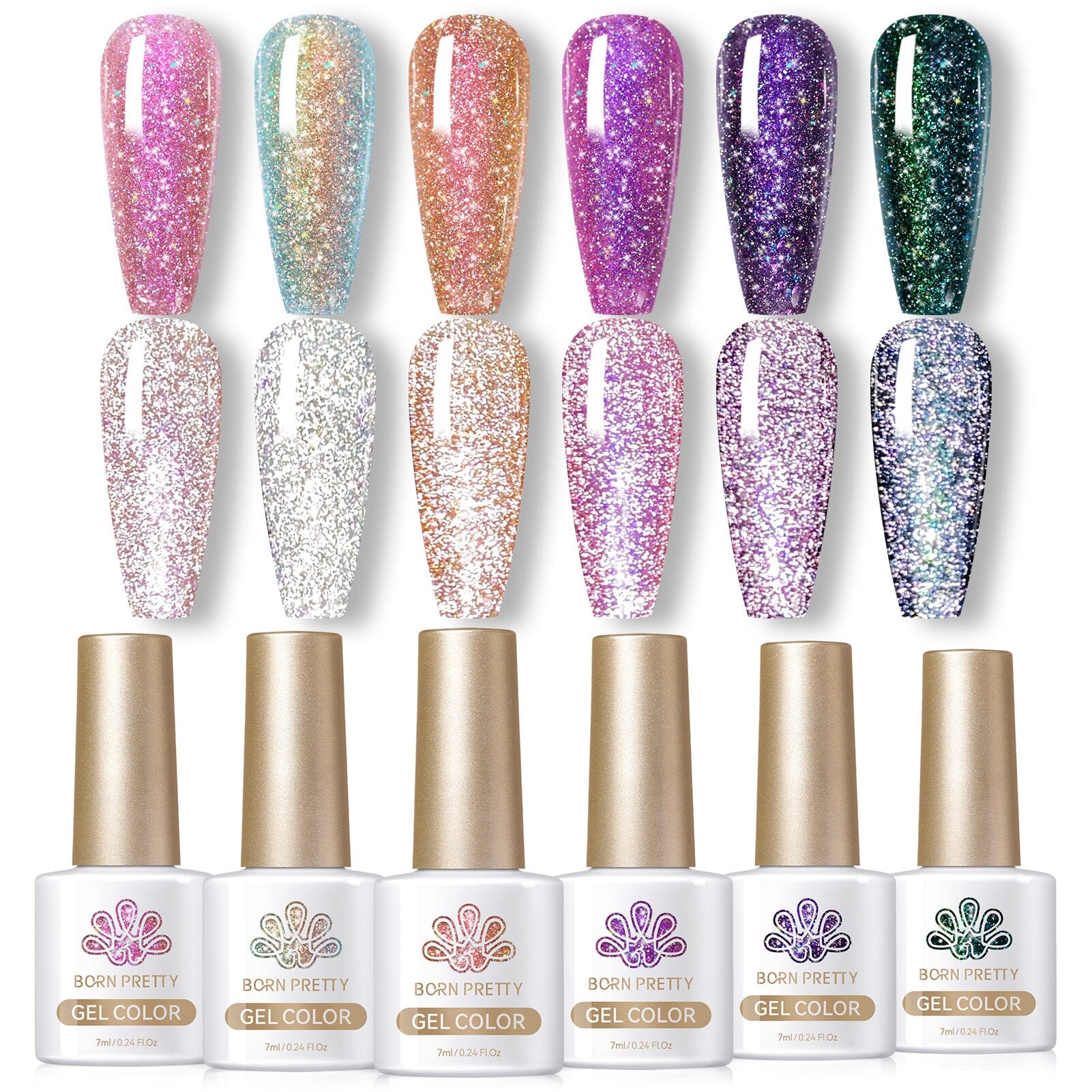6 Colors Starlight Reflective Gel 7ml