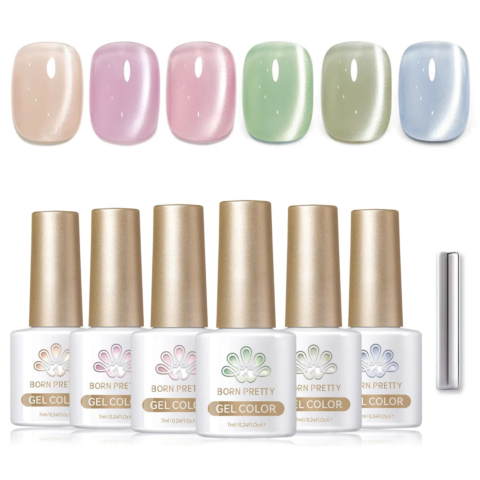 6 Colors Water Light Cat Magnetic Gel Polish Set M38 Chance 7ml