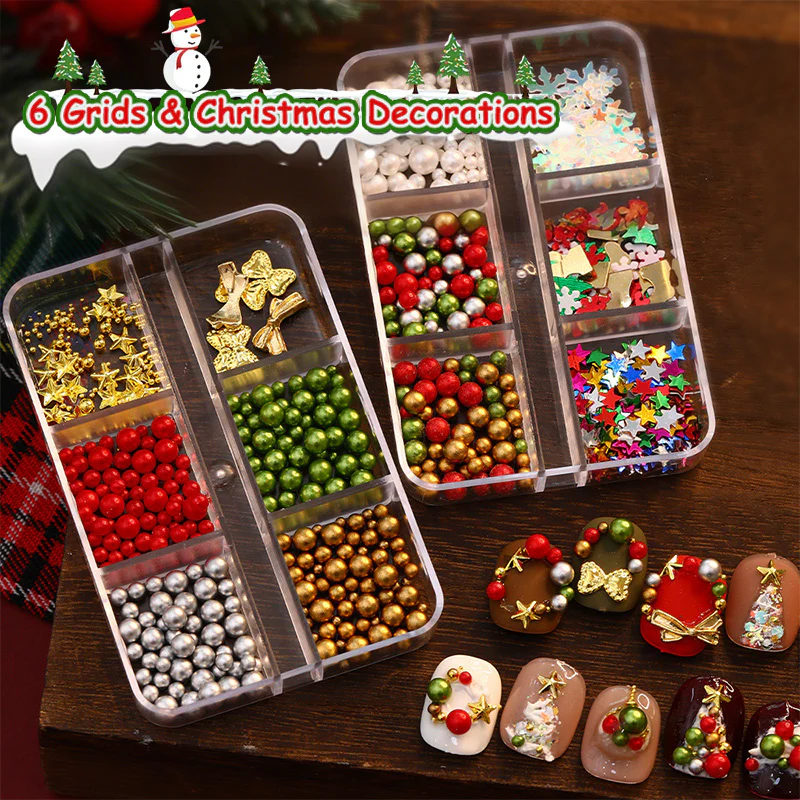 1 Box Christmas Nail Decorations YH389-02 - Image 3