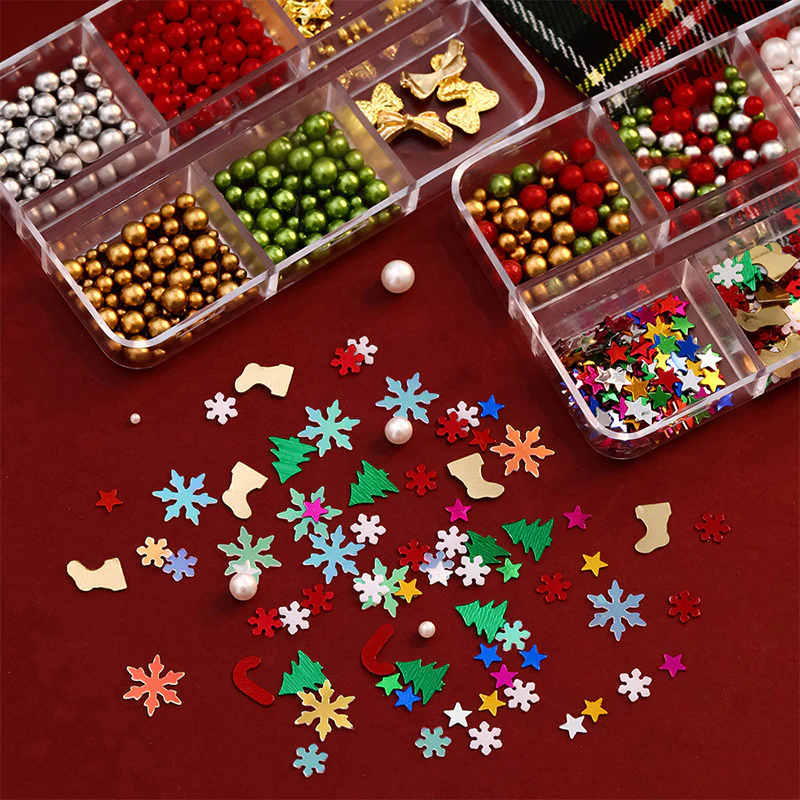 1 Box Christmas Nail Decorations YH389-02 - Image 7