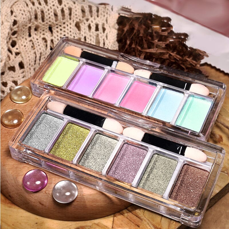 6 Grids Metallic Mirror Chrome Nail Powder - Image 3
