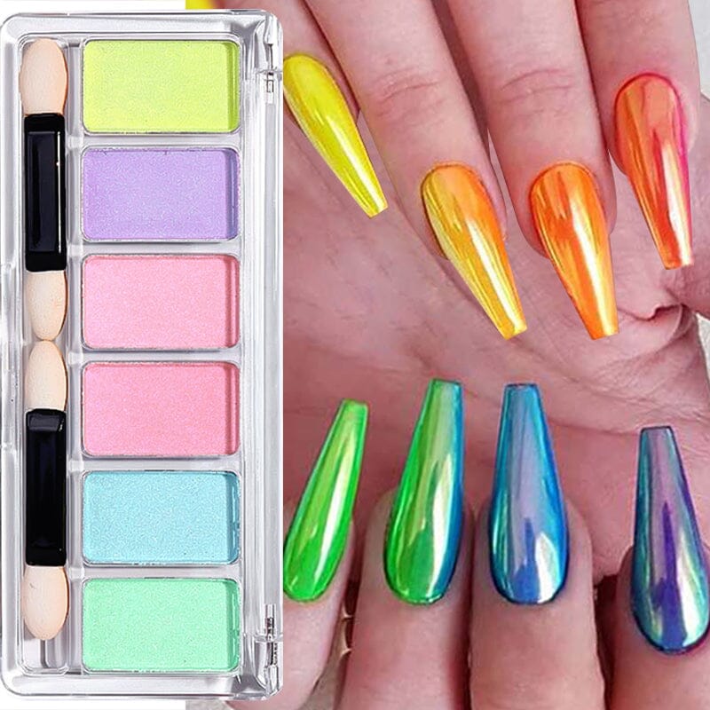 6 Grids Metallic Mirror Chrome Nail Powder - Image 7