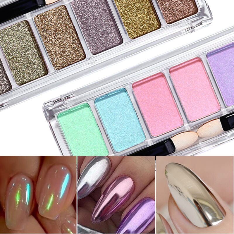 6 Grids Metallic Mirror Chrome Nail Powder - Image 9