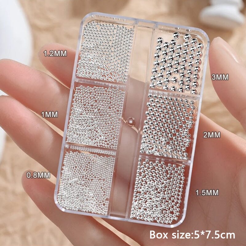 6 Grids Steel Beads Mixed Color & Size #01 - Image 12