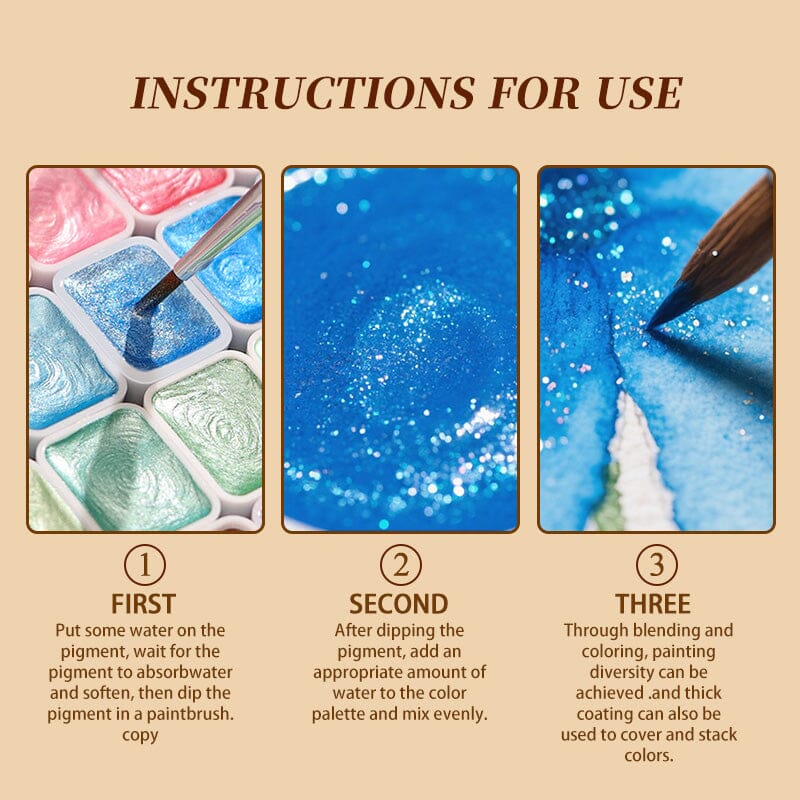 60 Colors Pearl Watercolor Pigment - Image 13