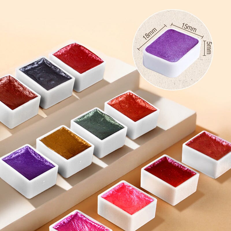 60 Colors Pearl Watercolor Pigment - Image 15